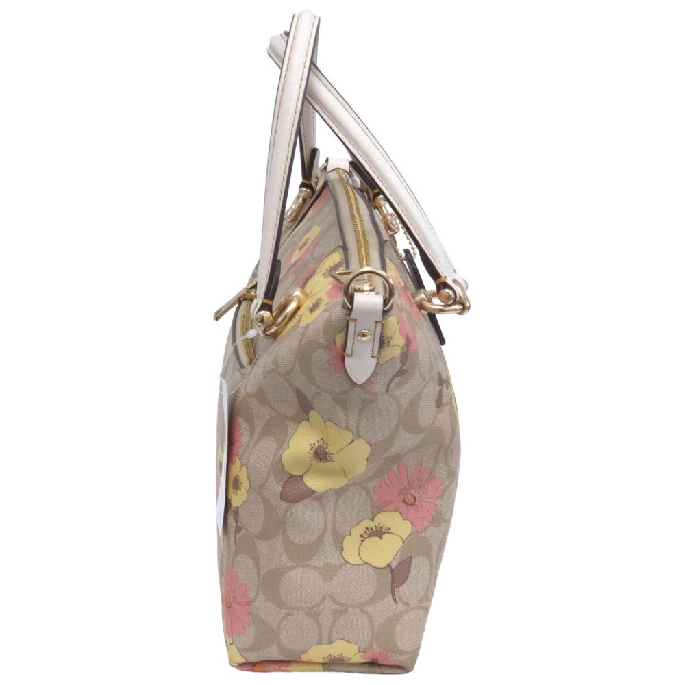 Coach Signature Floral Kacey Satchel - Picture 12 of 12